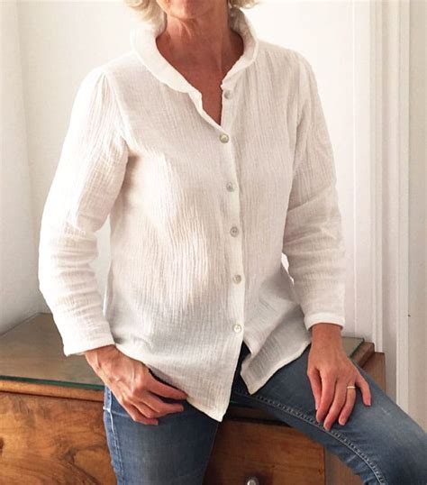 Chemise en coton Blanc .